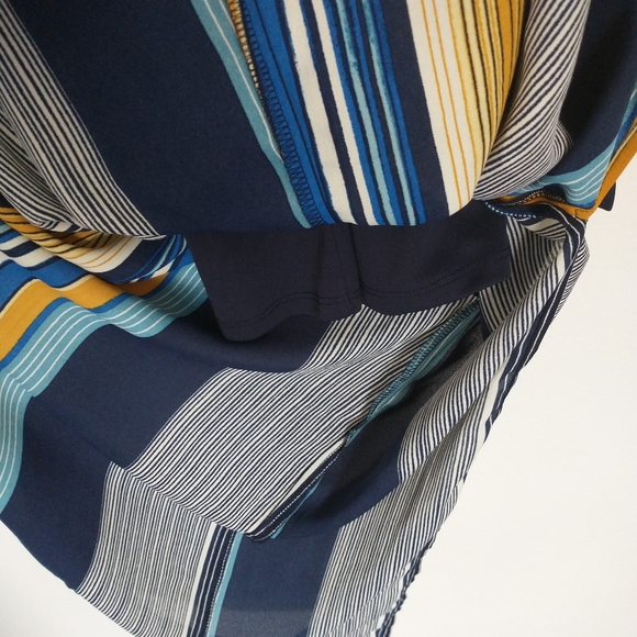 57" Stripped Maxi Dress with Side Slit - Picture 9 of 10